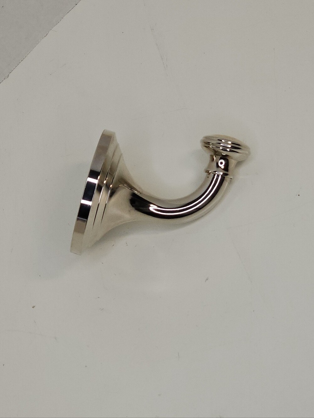 Pottery Barn Mercer Single Wall Hook Polished Nickel Robe Towel Bathroom New